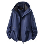 Women's Outdoor Jacket with Detachable Fleece Liner & Adjustable Hood