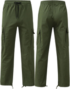 Men's Cargo Pants with Adjustable Waist & Multiple Pockets