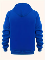Men's Hooded Jacket with Zip-Up Front & Multi-Pocket Design