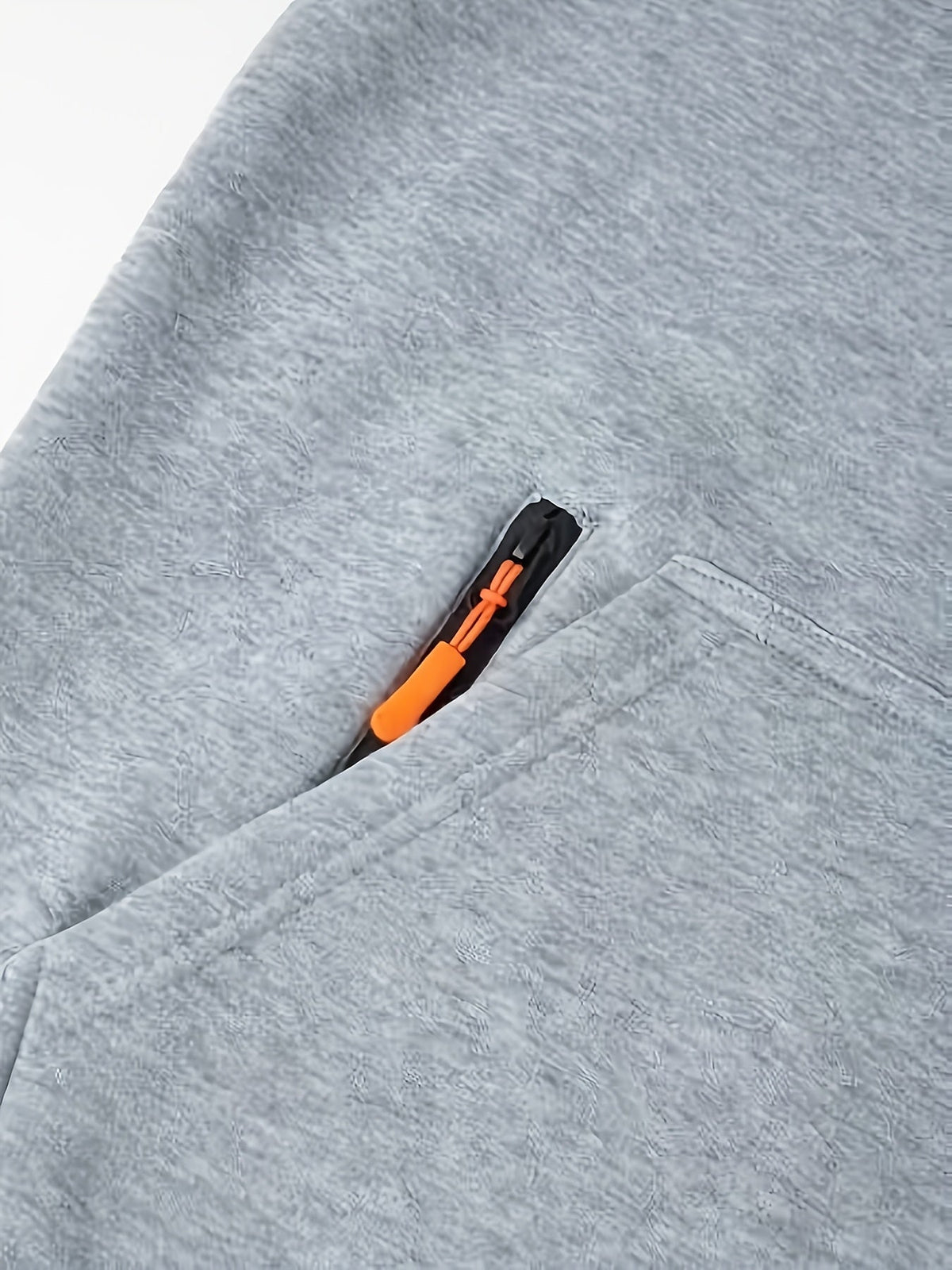 Men's Hooded Jacket with Zip-Up Front & Multi-Pocket Design