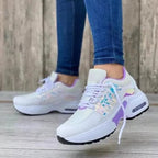 Multicolor 2 Women's Chunky Sole Sneakers — Violetta Lace-Up Platform Lightweight