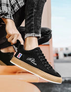 Women's Low Top Sneakers with Lace-Up Closure & Cushioned Comfort