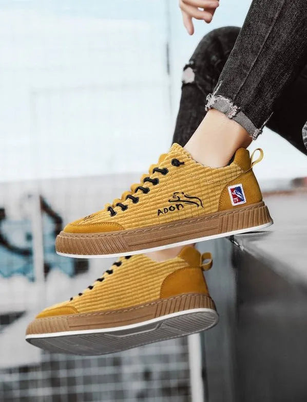Women's Low Top Sneakers with Lace-Up Closure & Cushioned Comfort