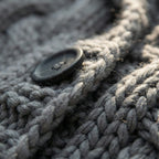 Women's Hooded Cardigan with Cable-Knit Texture & Button-Front Closure