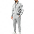 Men's Tracksuit Set with Zip-Up Jacket & Relaxed Jogger Pants