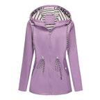 Purple Women's Rain Jacket With Hood — Scarlett Everyday Waterproof Parka