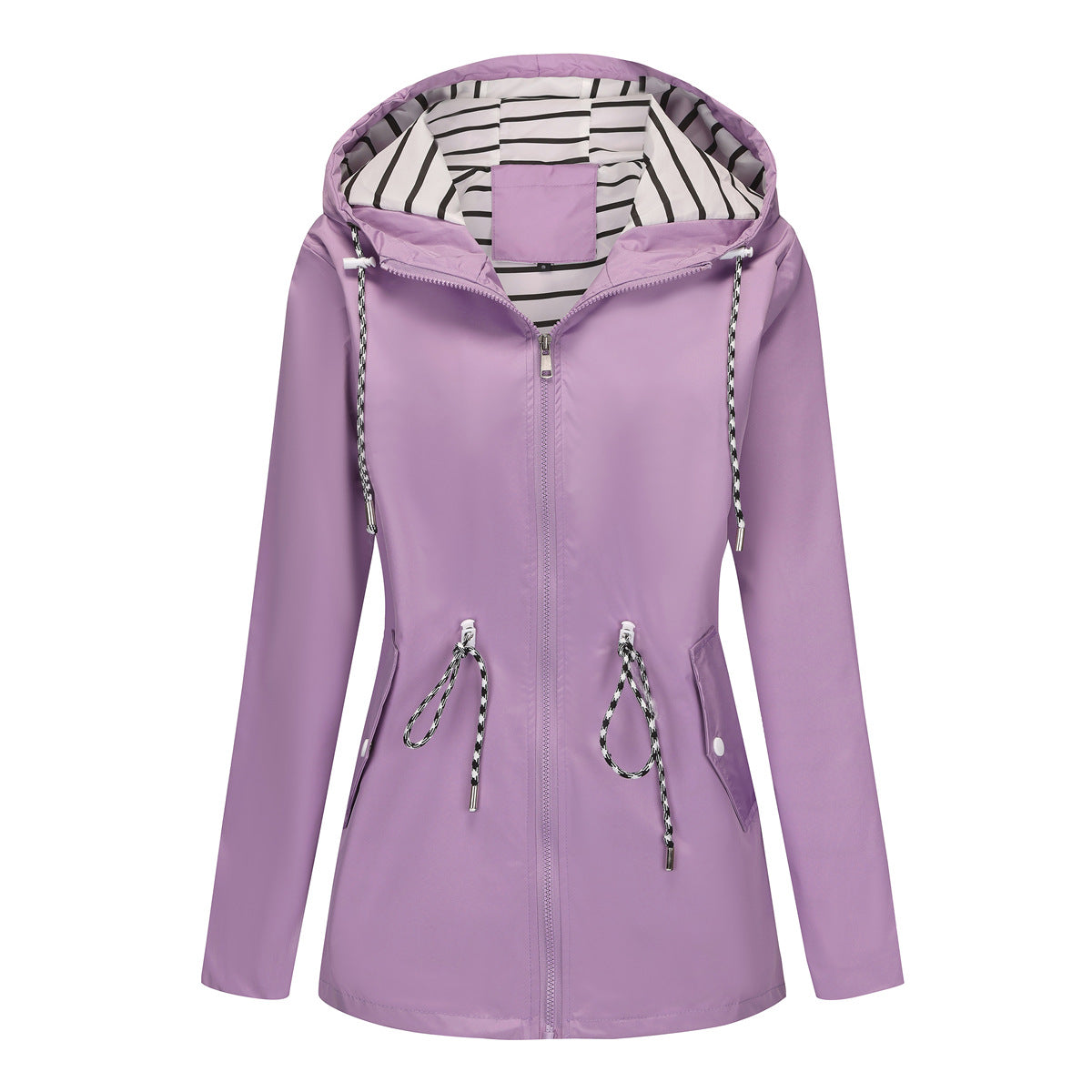 Purple Women's Rain Jacket With Hood — Scarlett Everyday Waterproof Parka