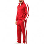 Men's Tracksuit Set with Zip-Up Jacket & Relaxed Jogger Pants