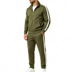 Men's Tracksuit Set with Zip-Up Jacket & Relaxed Jogger Pants