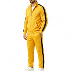Men's Tracksuit Set with Zip-Up Jacket & Relaxed Jogger Pants