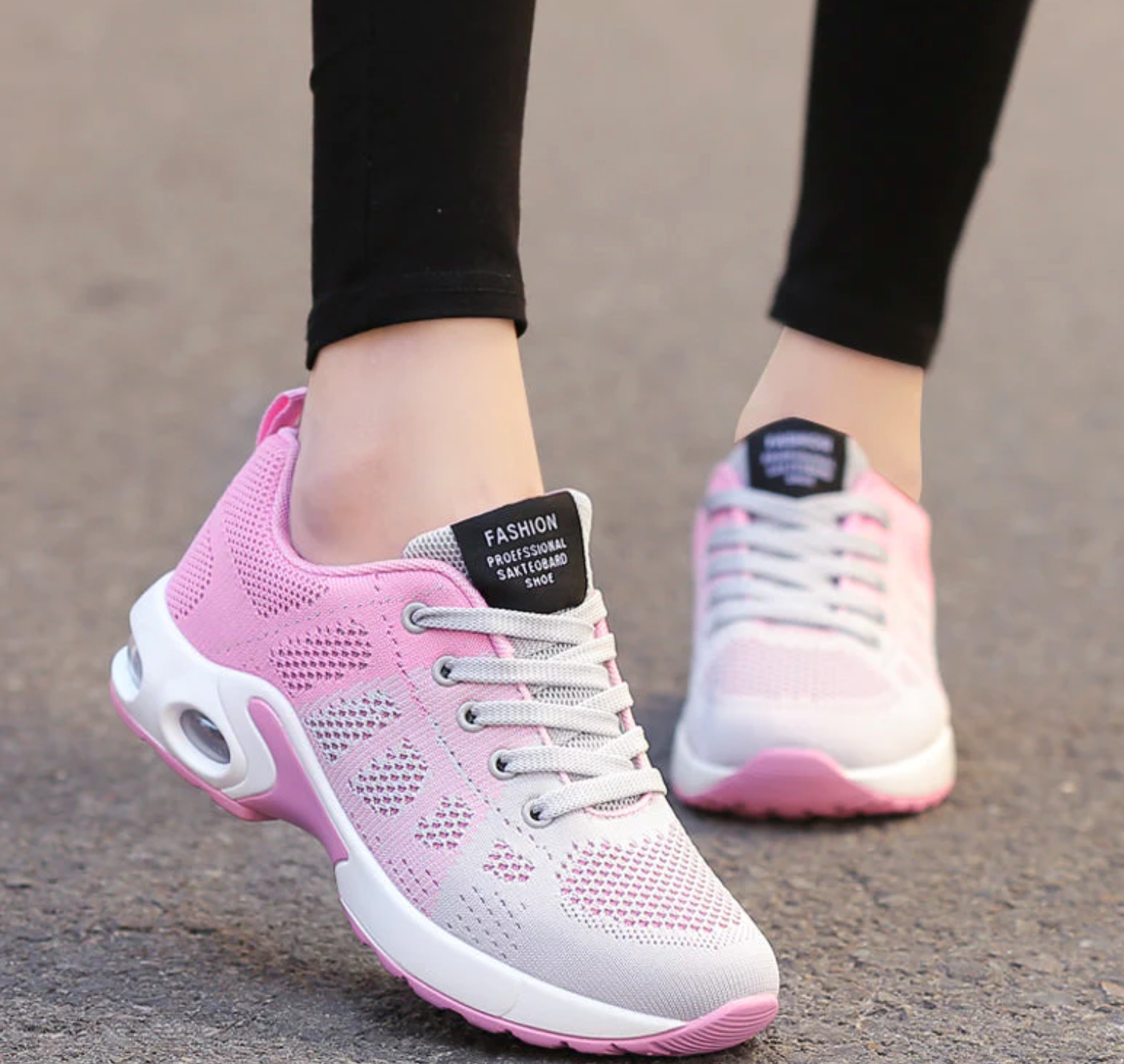 Multicolor Women's Lightweight Walking Shoes — Logan Athletic Cushioned Lace-Up