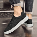Men's Camo Print Lace-Up Sneakers — Sylvia Leather Low-Top Casual