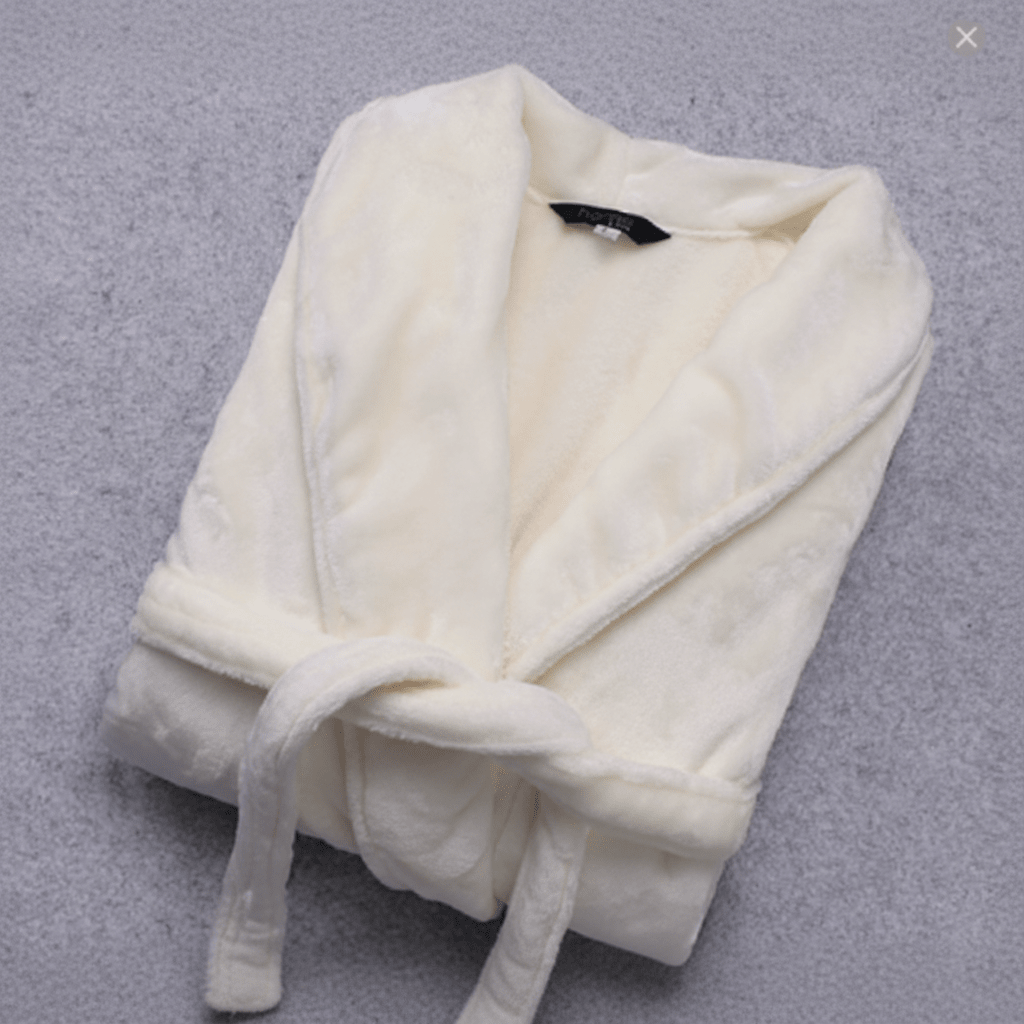Women's Coral Fleece Bathrobe with Belted Wrap & Side Pockets