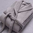 Women's Coral Fleece Bathrobe with Belted Wrap & Side Pockets