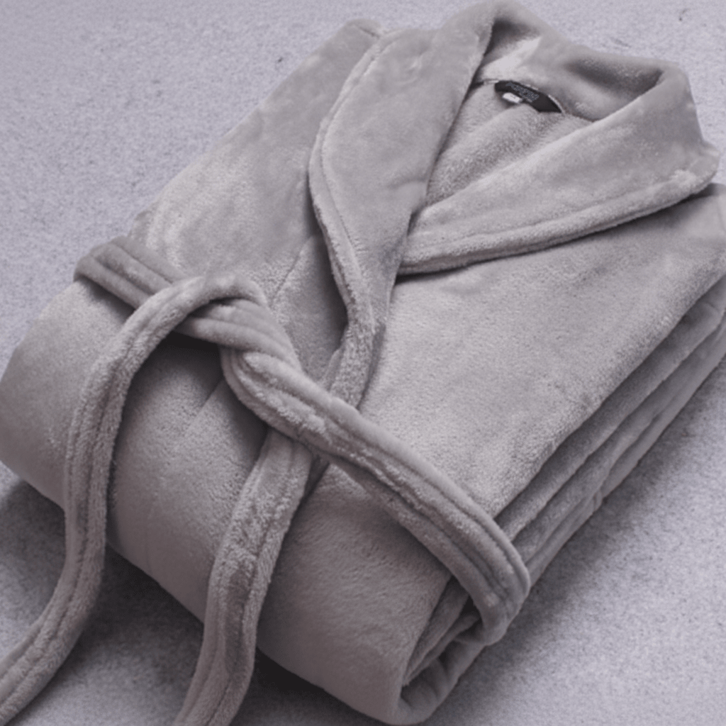 Women's Coral Fleece Bathrobe with Belted Wrap & Side Pockets