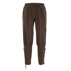 Pirate Pants Burgundy Men's Baroque Ruffle Shirt with Stand-Up Collar & Lace Cuffs