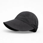 Black Women's Foldable Wide Brim Sun Hat — Emerald Everyday Packable UPF 50+