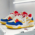 Men's Chunky Sneakers with Thick Sole & Mesh Paneling - Side Profile Colorful