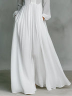 Women's Collared A-Line Maxi Dress with Pintuck Bodice & Relaxed Fit — Mira