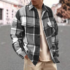 Men's Plaid Flannel Shirt Jacket with Relaxed Everyday Fit - Worn Street