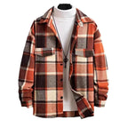 Men's Plaid Flannel Shirt Jacket with Relaxed Everyday Fit - Mannequin Display
