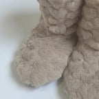 Women's Fluffy Slipper Boots with Velvet Finish & Fleece Lining - Close Up Texture