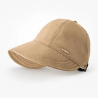 Camel Women's Foldable Wide Brim Sun Hat — Emerald Everyday Packable UPF 50+ - Studio Side
