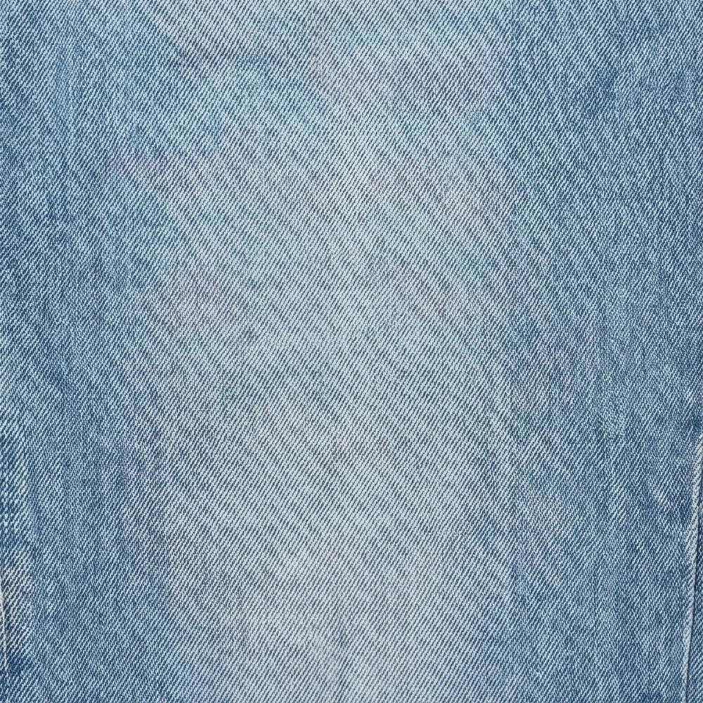 Blue Women's High-Waisted Barrel Leg Jeans — Aida Everyday Cropped Curved-Seam - Fabric Texture