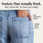 Light Blue Women's High-Waisted Barrel Leg Jeans — Aida Everyday Cropped Curved-Seam - Back Pocket Detail
