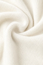 Women's Hooded Knit Sweater with Drawstring & Relaxed Oversized Fit - Fabric Texture Detail