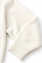 Women's Hooded Knit Sweater with Drawstring & Relaxed Oversized Fit - Sleeve Cuff Detail