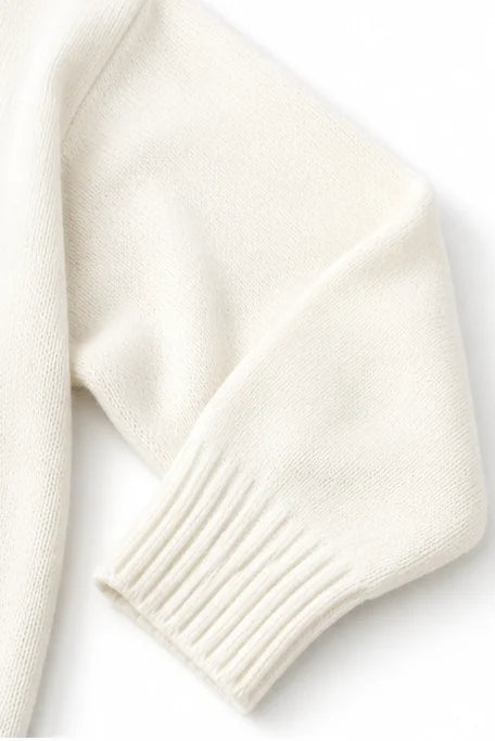 Women's Hooded Knit Sweater with Drawstring & Relaxed Oversized Fit - Sleeve Cuff Detail