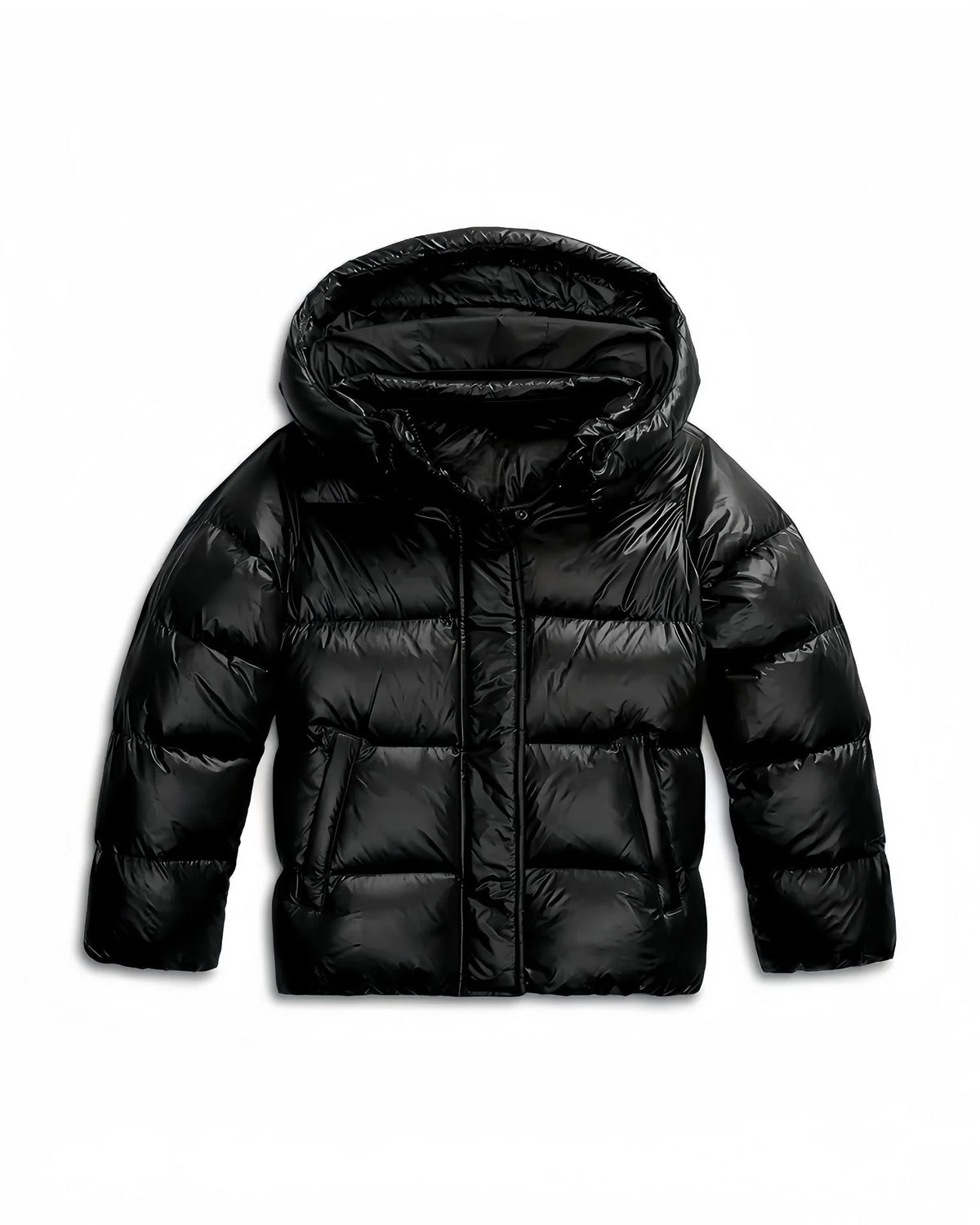 Women's Hooded Winter Jacket with Quilted Structure & Side Pockets