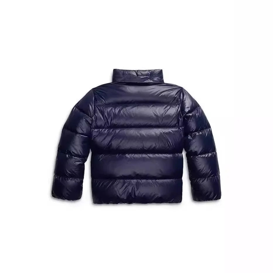 Women's Hooded Winter Jacket with Quilted Structure & Side Pockets - Back Collar