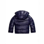 Women's Hooded Winter Jacket with Quilted Structure & Side Pockets - Back Hood Up