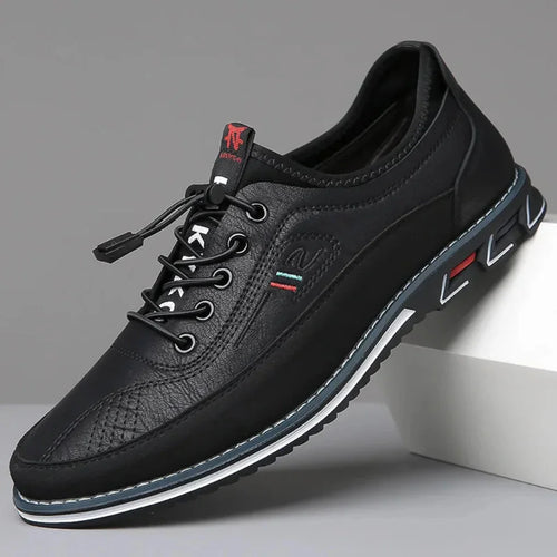 Men's Leather Oxford Shoes - Side Profile