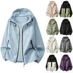 Men's Lightweight Hooded Jacket with Zip Pockets & Drawstring Hem - Side Pose