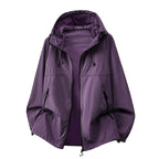 Dark Violet Men's Lightweight Hooded Jacket with Zip Pockets & Drawstring Hem - Purple Studio