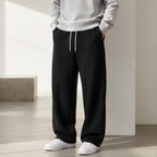 Men's Loose Fit Joggers with Drawstring Waist & Deep Pockets - Close Up Front