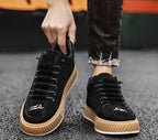Women's Low Top Sneakers with Lace-Up Closure & Cushioned Comfort - Hand Hold Pair