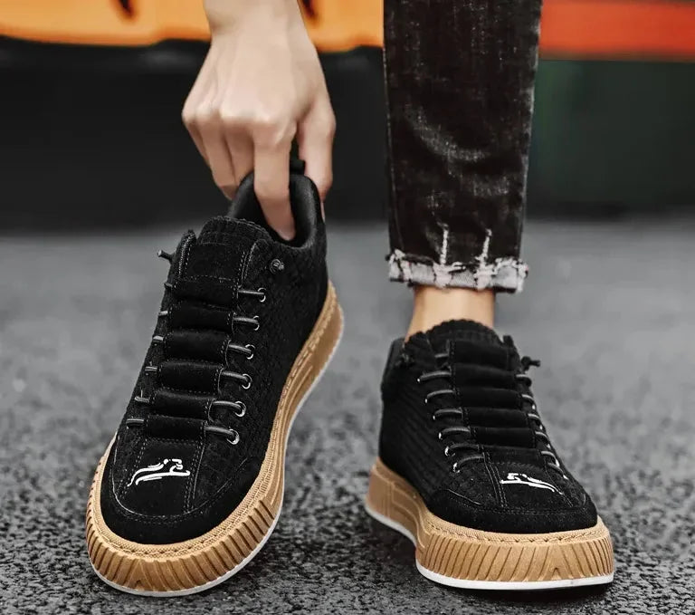 Women's Low Top Sneakers with Lace-Up Closure & Cushioned Comfort - Hand Hold Pair