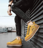 Women's Low Top Sneakers with Lace-Up Closure & Cushioned Comfort - Perched Ledge