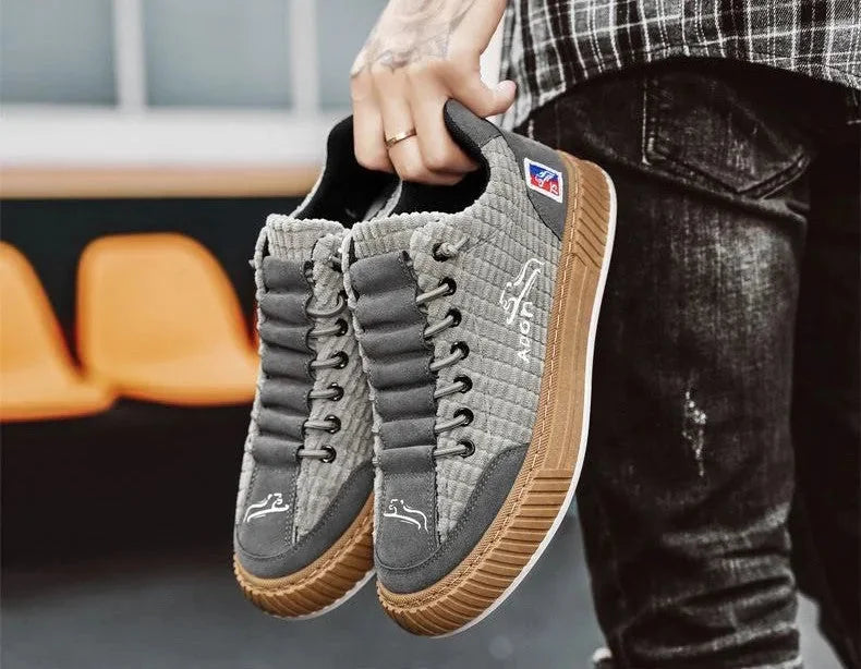 Women's Low Top Sneakers with Lace-Up Closure & Cushioned Comfort - Hand Carry Pair