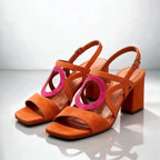 Sunset Women's Loop Sandals with Adjustable Slingback & Block Heel