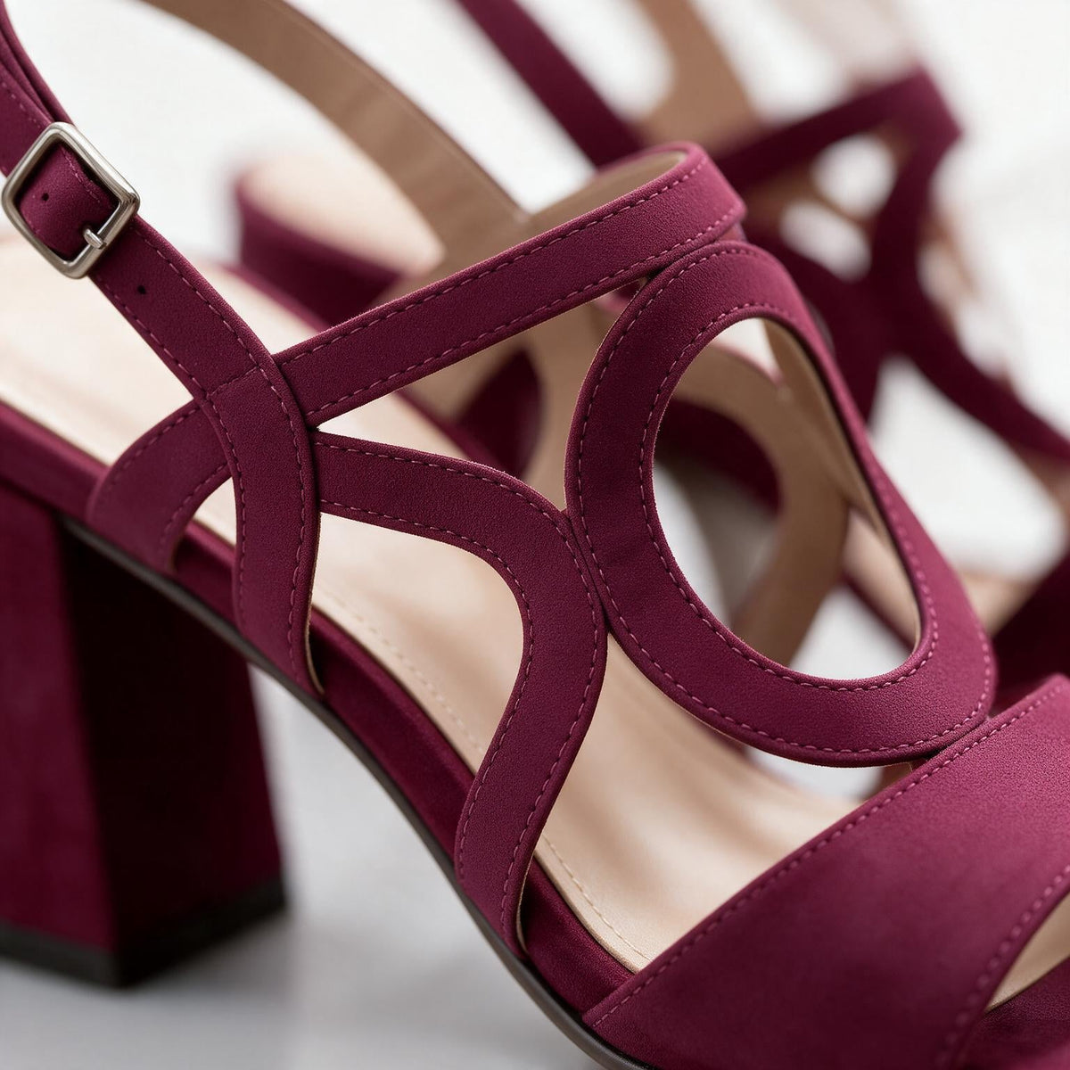 Women's Loop Sandals with Adjustable Slingback & Block Heel