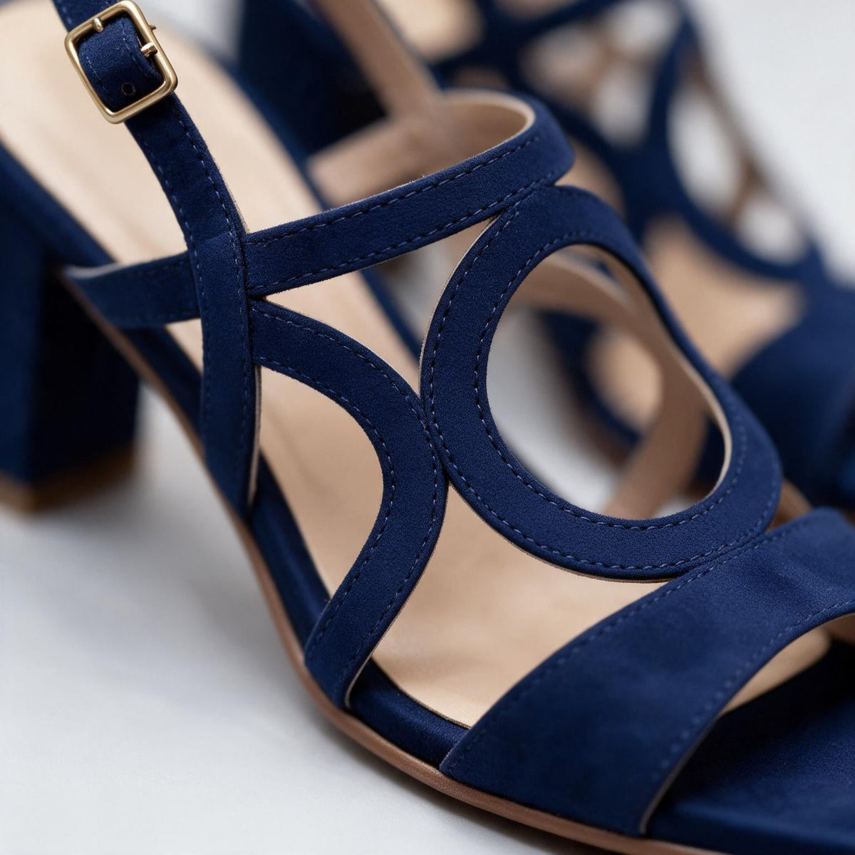 Women's Loop Sandals with Adjustable Slingback & Block Heel