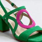 Women's Loop Sandals with Adjustable Slingback & Block Heel