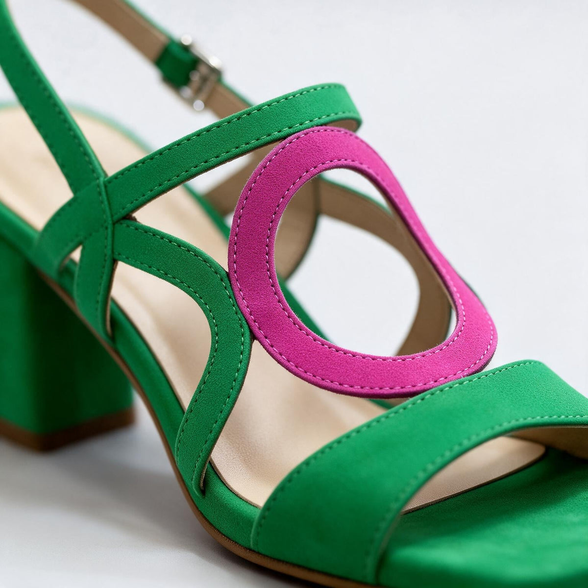 Women's Loop Sandals with Adjustable Slingback & Block Heel
