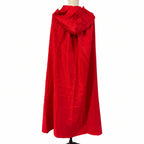 Men's Medieval Knight Costume with Hooded Cape & Belted Tunic - Back Detail Cape