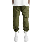 Men's Cargo Pants with Adjustable Waist & Multiple Pockets - Front Studio Pose